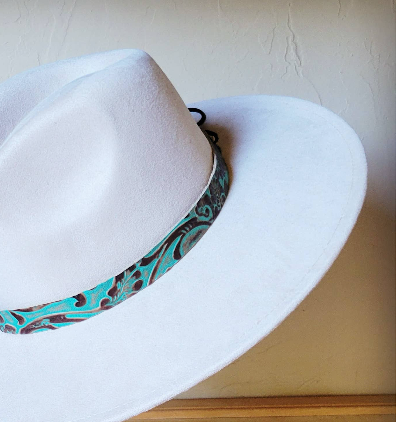 Cowboy Turquoise Leather Hat Band