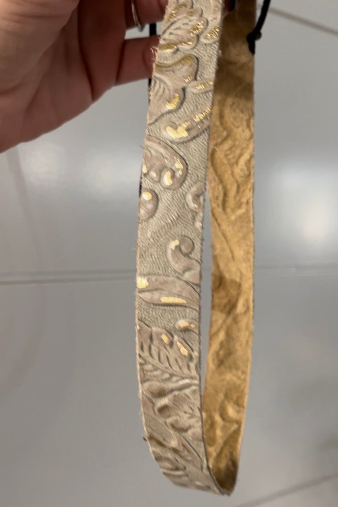 Gilded Cowboy Leather Hat Band