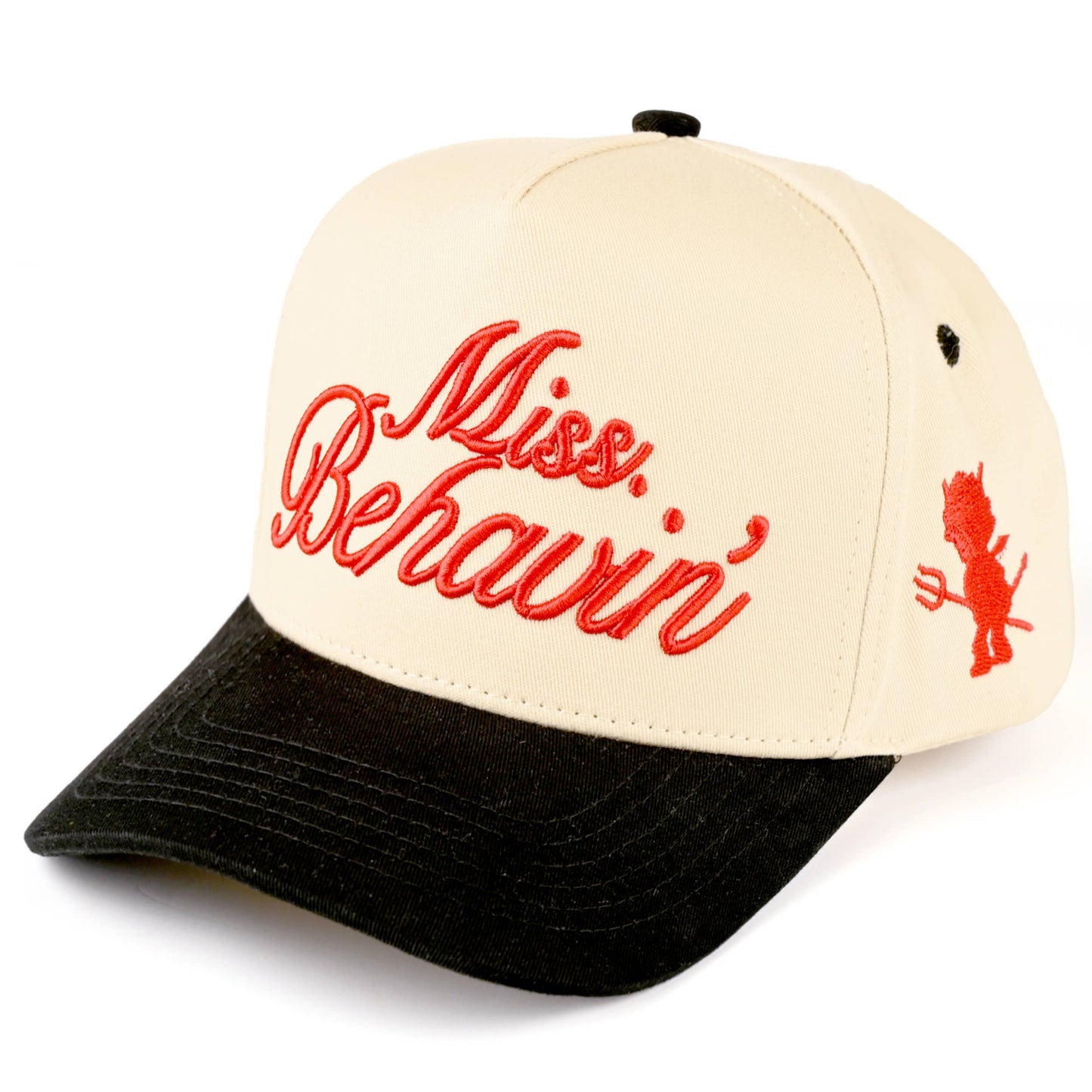 MISS BEHAVIN Embroidered Trucker Hat