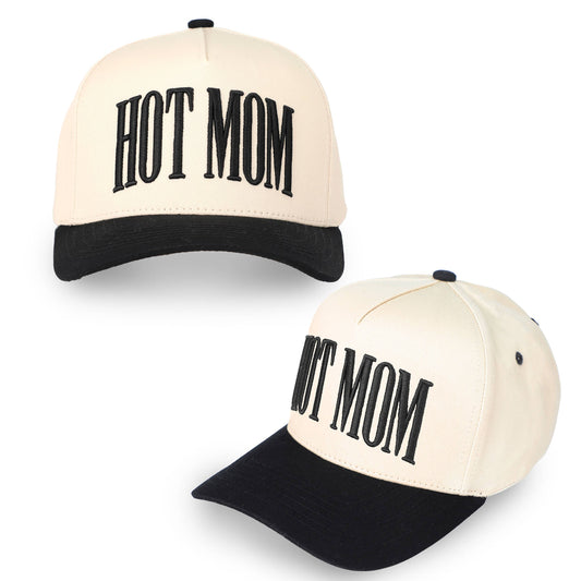 HOT MOM Embroidered Trucker Hat