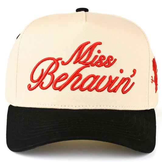 MISS BEHAVIN Embroidered Trucker Hat
