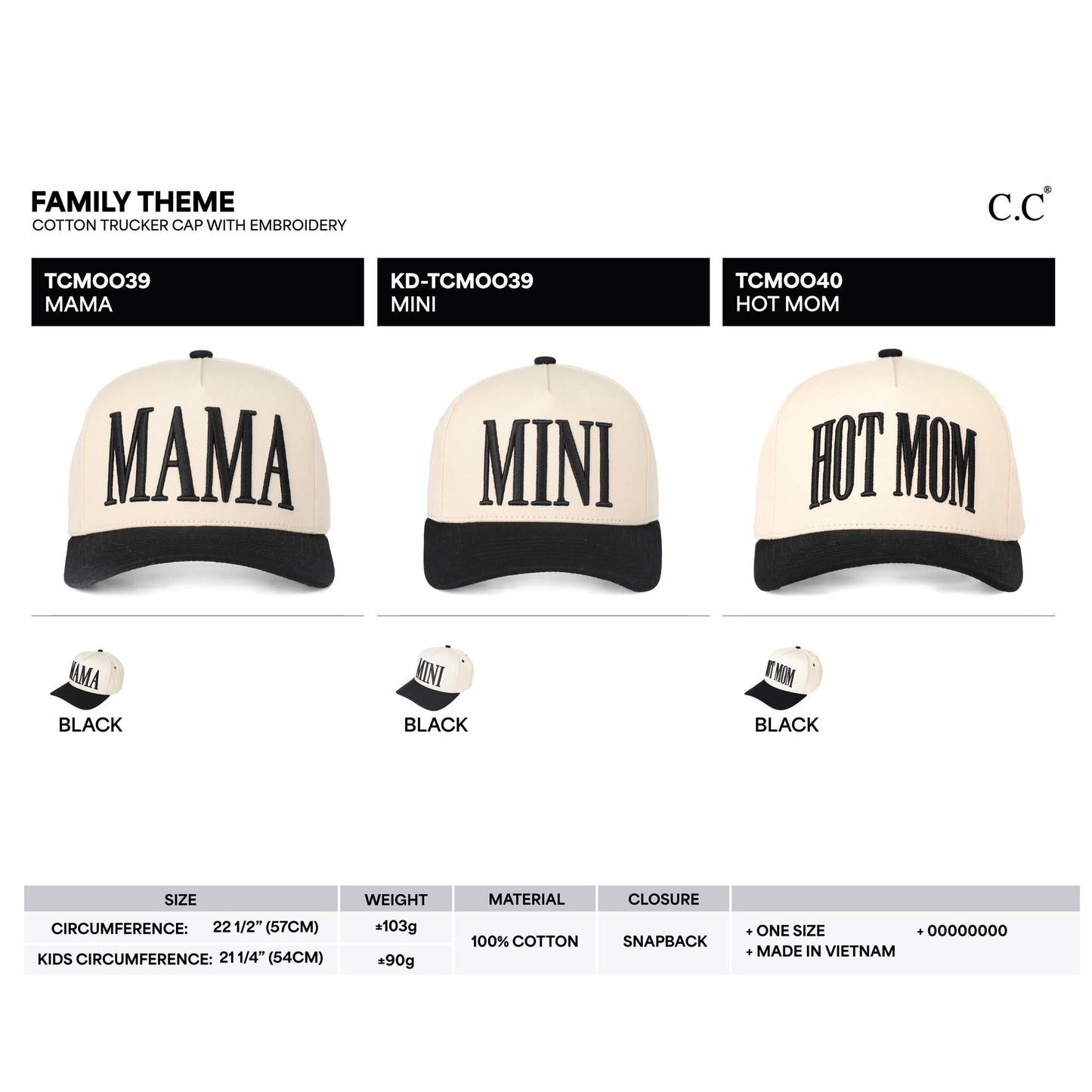 HOT MOM Embroidered Trucker Hat
