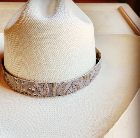 Gilded Cowboy Leather Hat Band