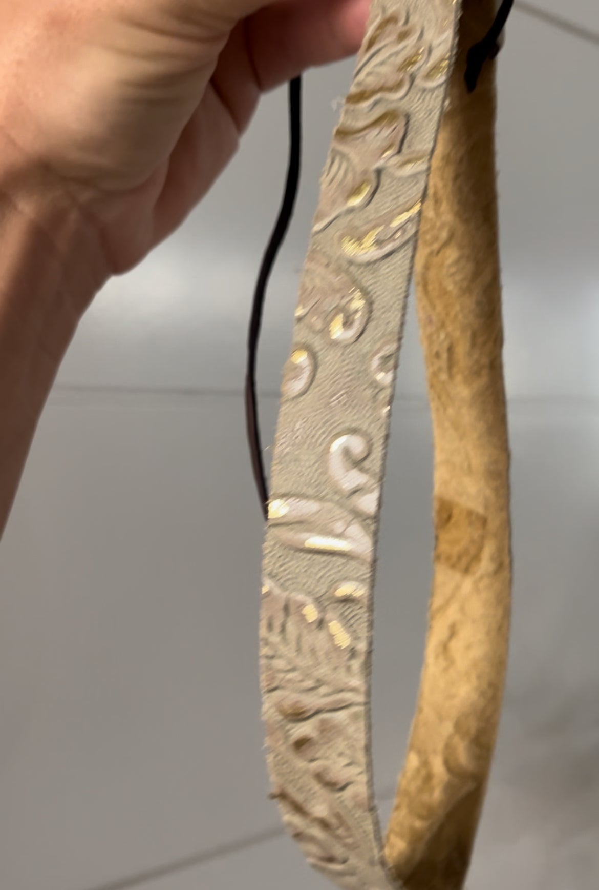 Gilded Cowboy Leather Hat Band