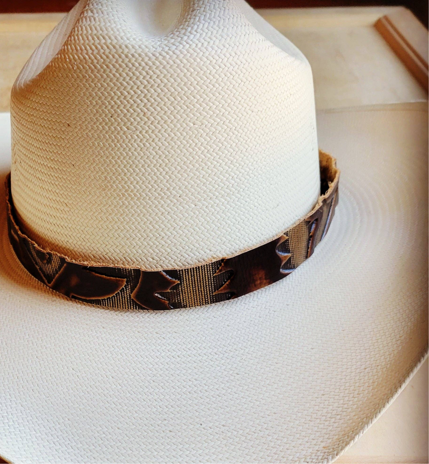 Brown Laredo Leather Hat Band